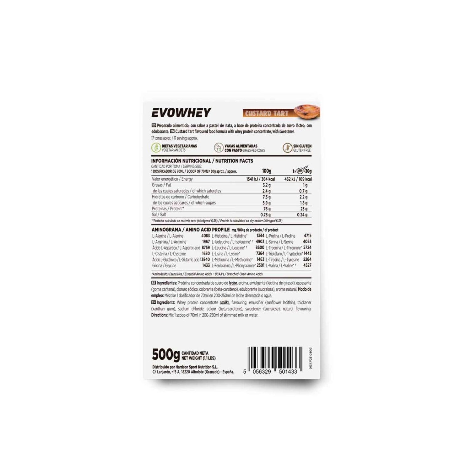 HSN Evowhey Protein Pastel de Nata 500g