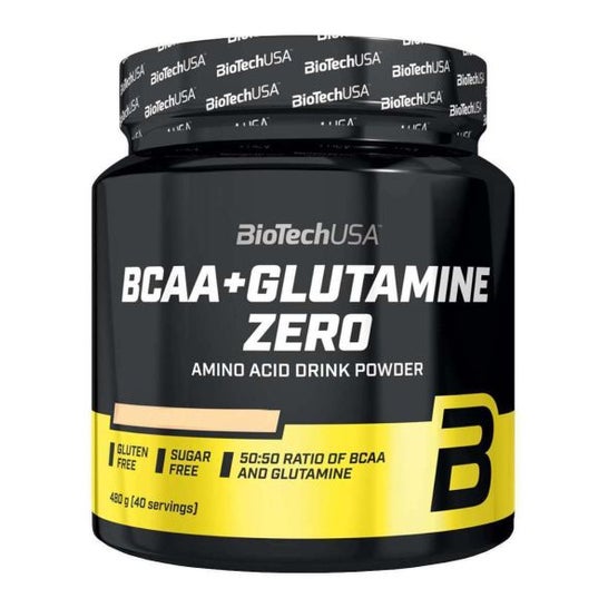 Biotech Suplemento Bcaa + glutamina Zero Naranja 480 g