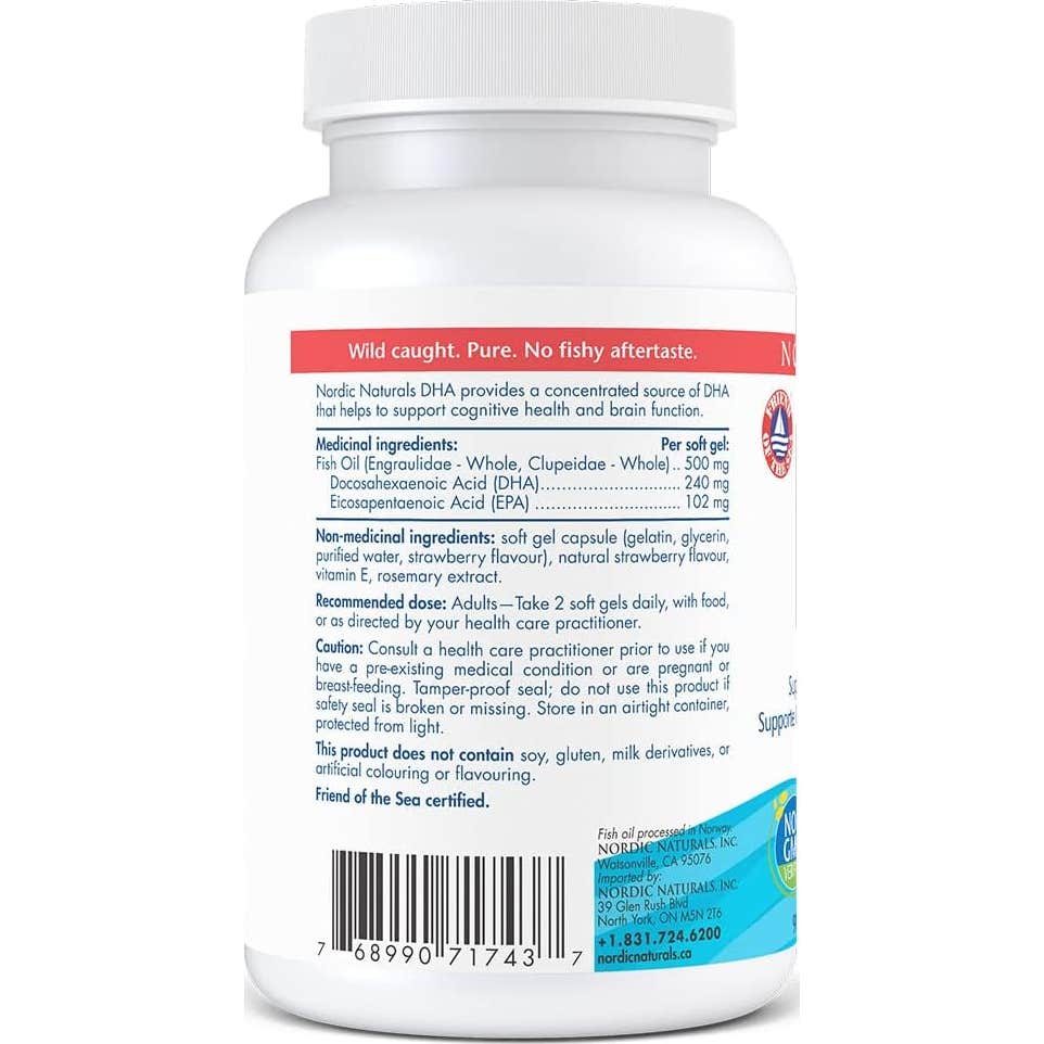 Nordic Naturals Dha 830mg Omega-3 Fresa 90caps