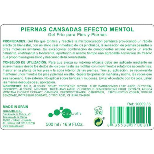 Ynsadiet Piernas Cansadas Efecto Mentol 500 ml