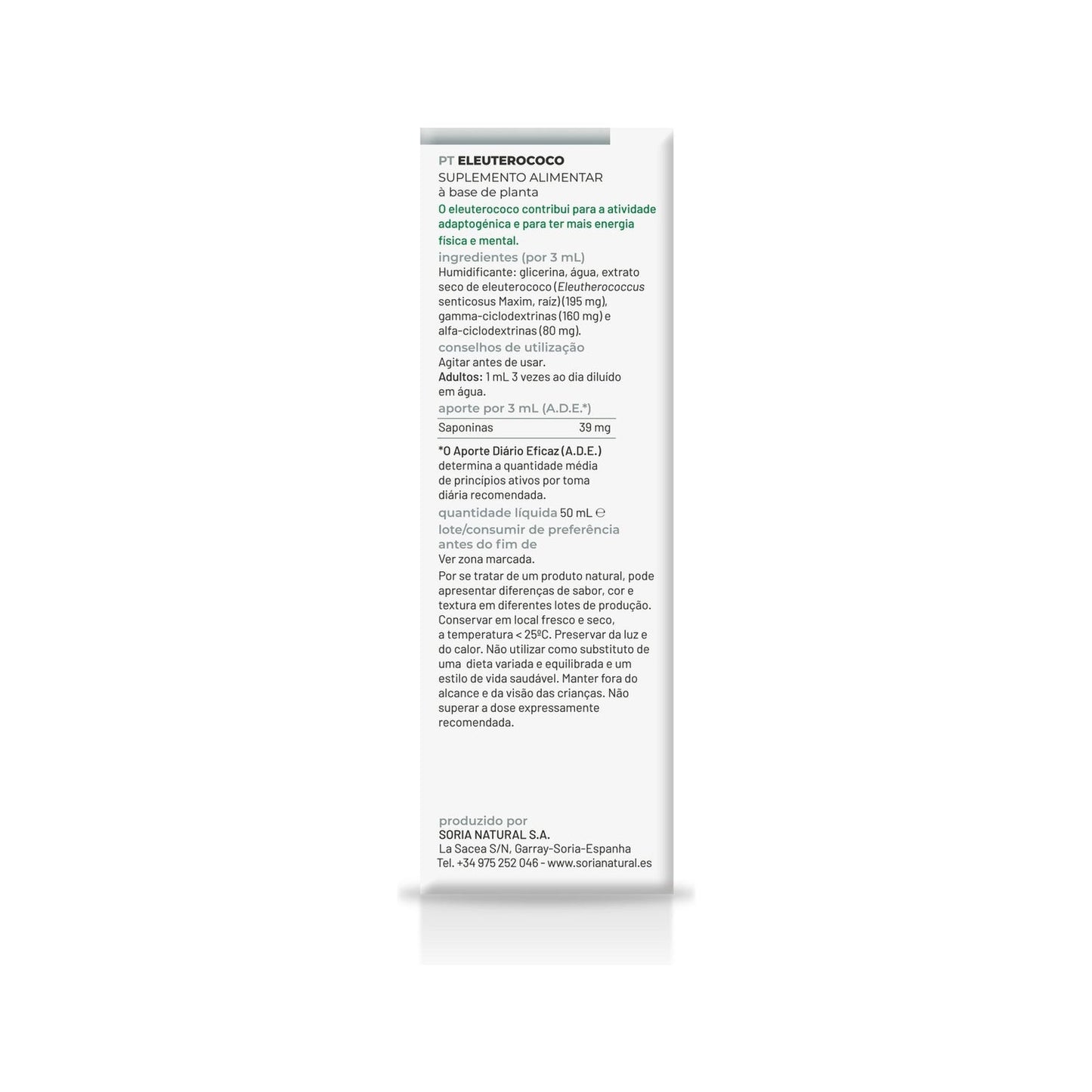 Extracto Eleuterococo Xxi 50 ml Soria Nat
