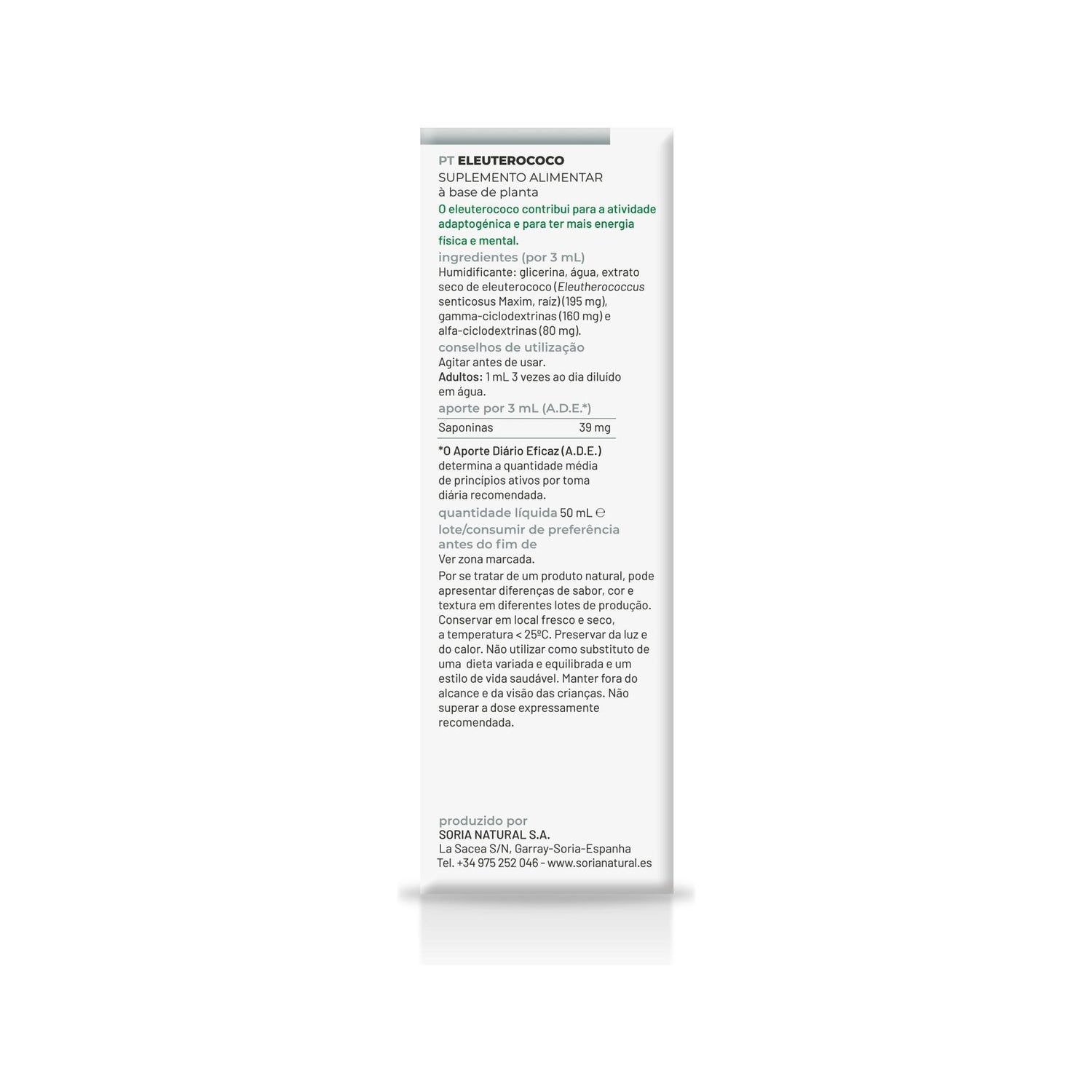 Extracto Eleuterococo Xxi 50 ml Soria Nat