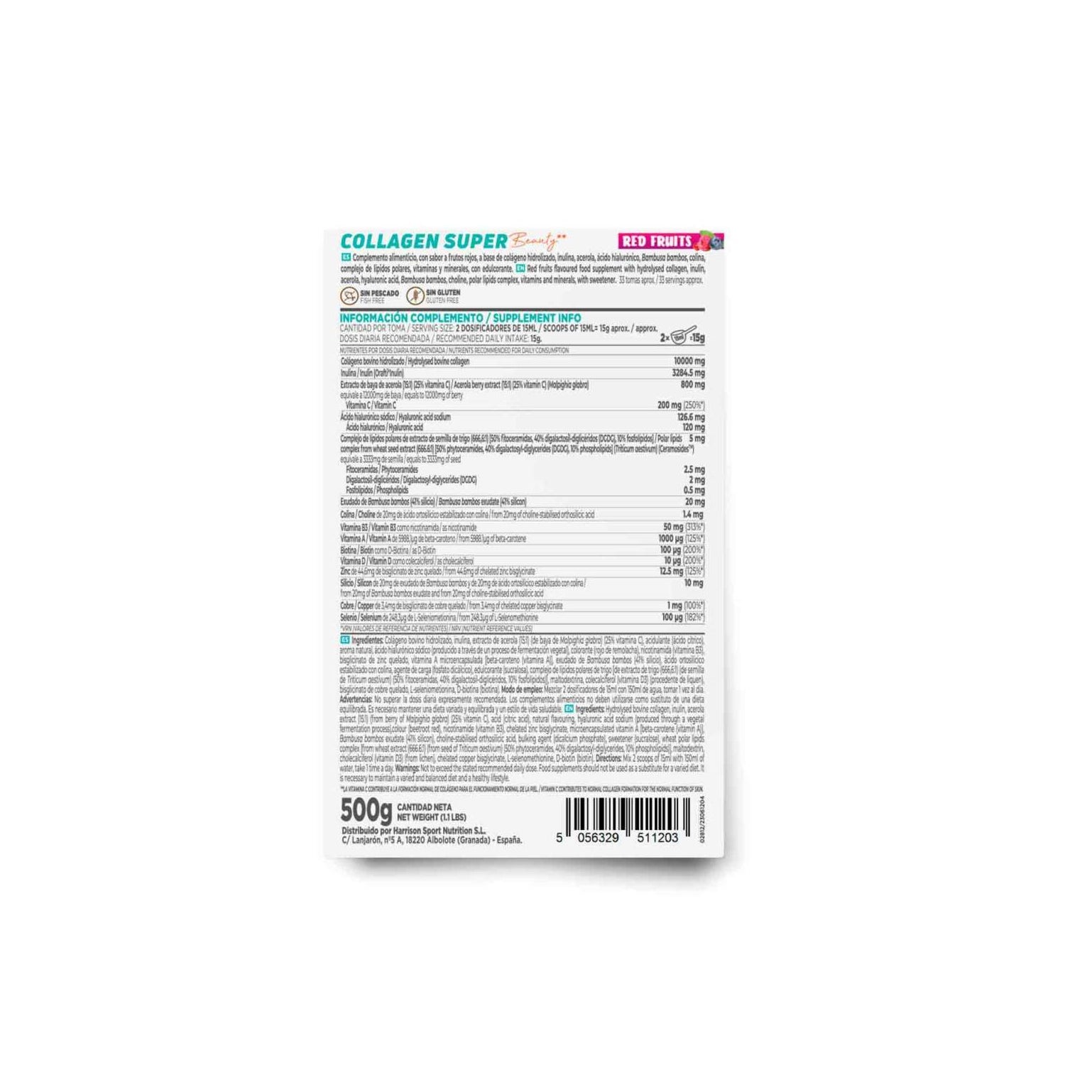 HSN Colágeno Super Beauty Frutos Rojos 500g