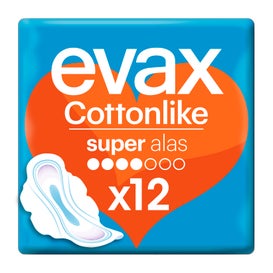 Evax Cotton Like Super con alas 12uds
