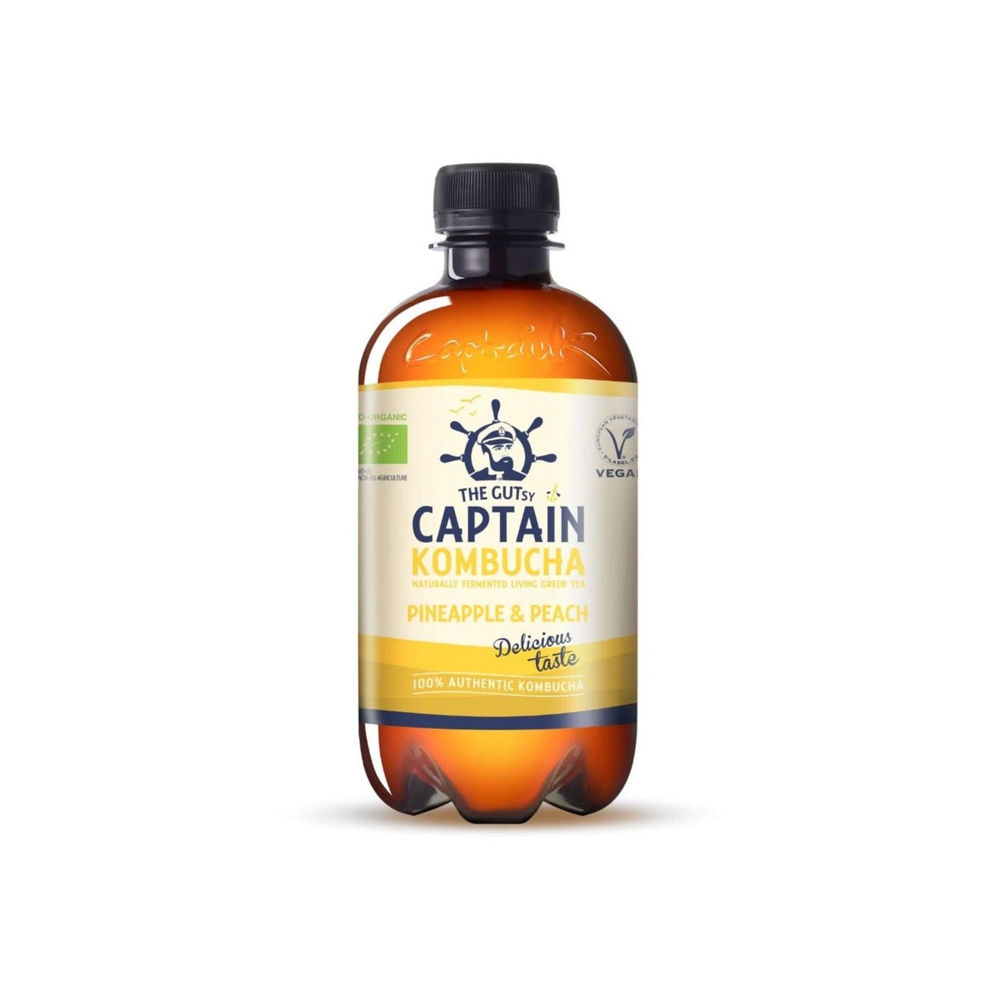 Captain Kombucha Piña Melocoton Bio 400 Ml