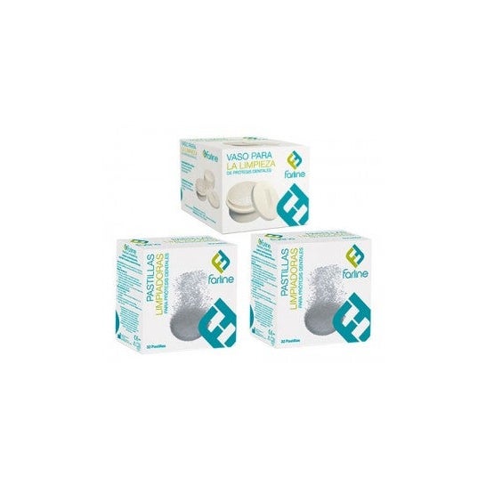 Farline Pastillas limpiadoras Pack de 2 Envases x 32 Tabletas + Repuesto