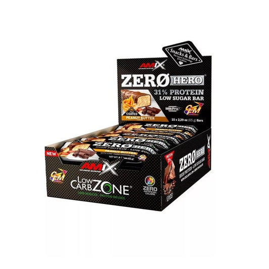 Amix Zero Hero Protein Bar Crema de Cacahuete 15x65g