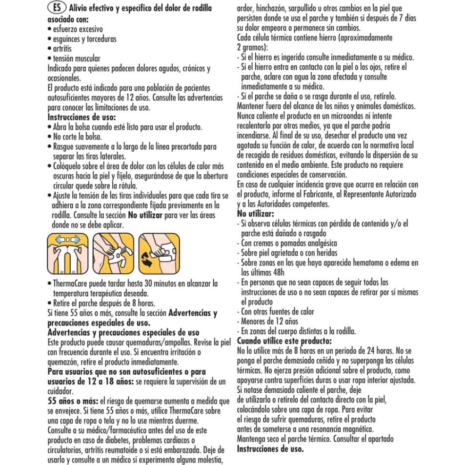 Thermacare Heatwraps Parche Térmico Rodilla 2uds