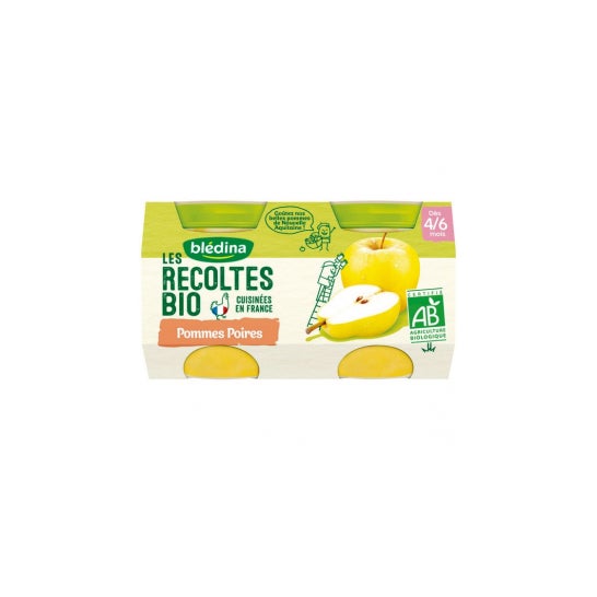 Bldina Les R Cosecha Manzanas Ecológicas-Pera 4-6 Meses 2 X130 g
