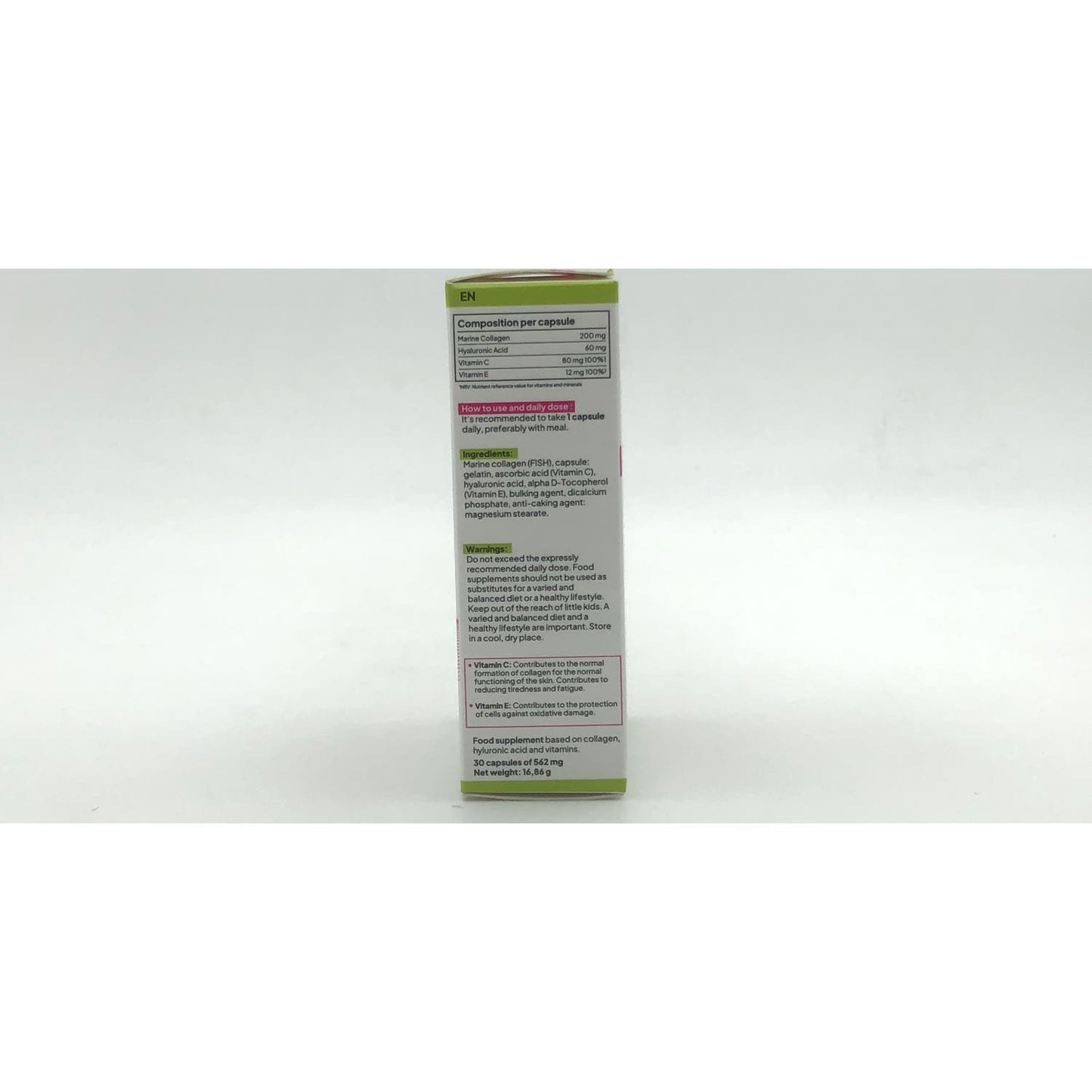 Relafit Colágeno Natural Marino + Ácido Hialurónico 30 cápsulas