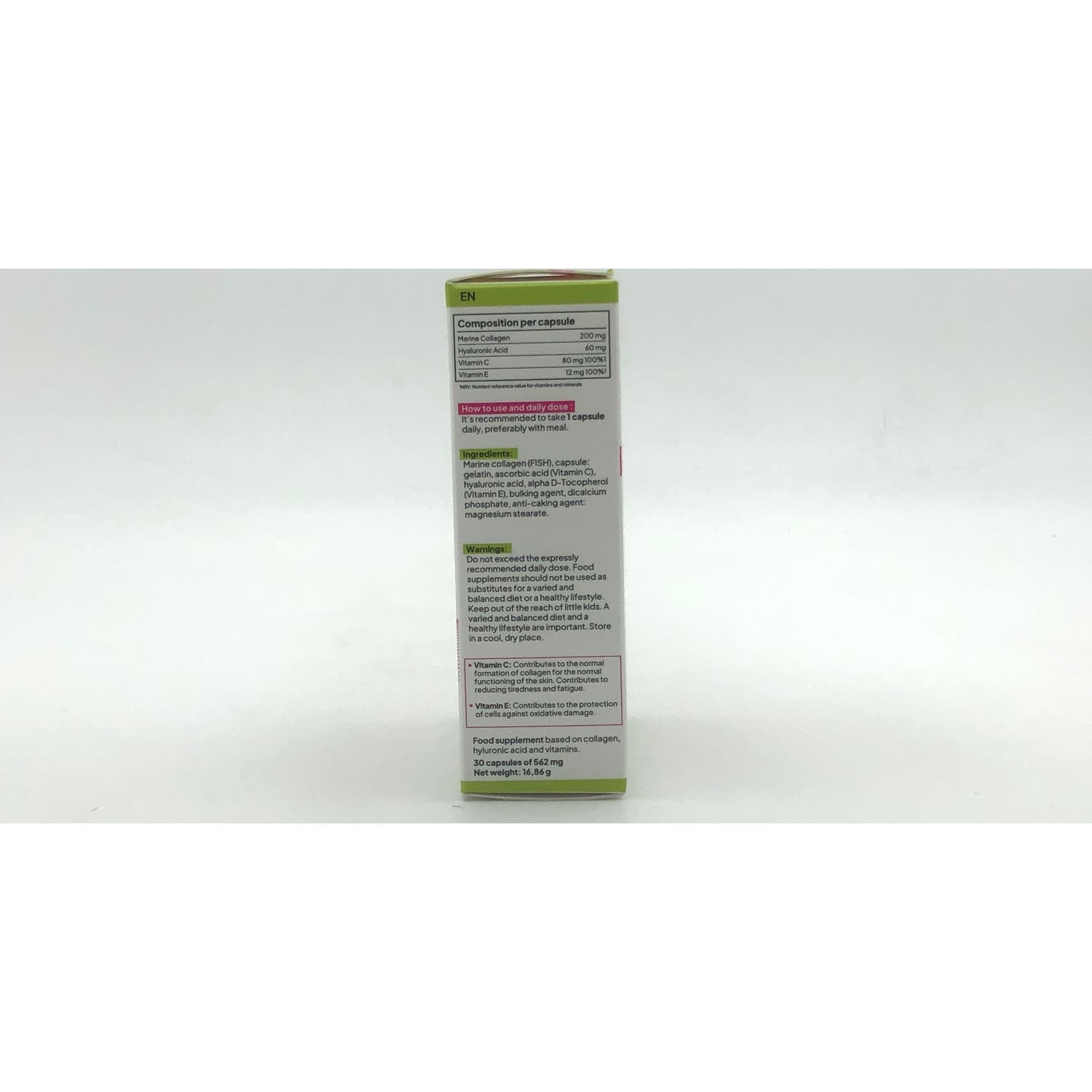 Relafit Colágeno Natural Marino + Ácido Hialurónico 30 cápsulas