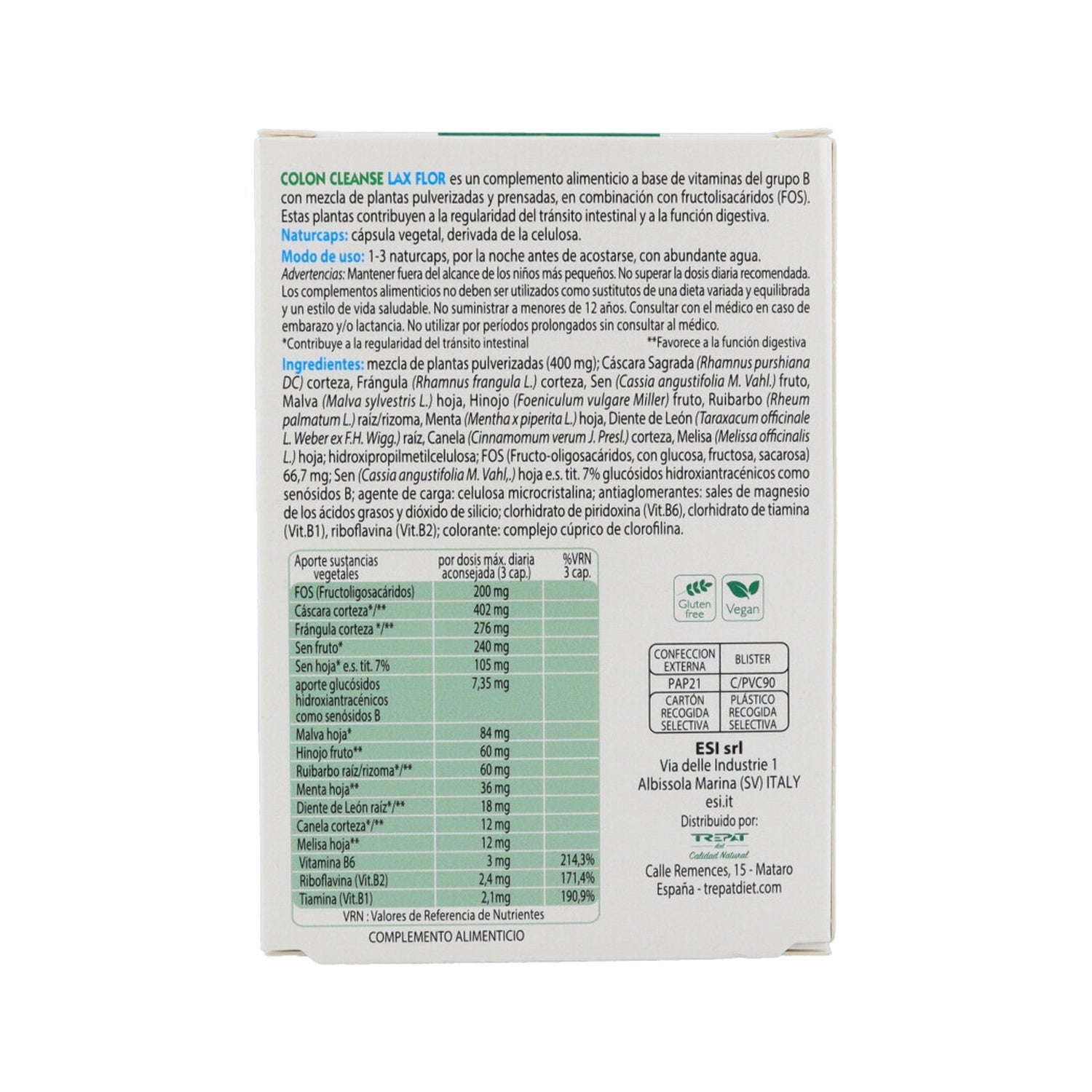 ESI Colon Cleanse Lax Flor 30caps