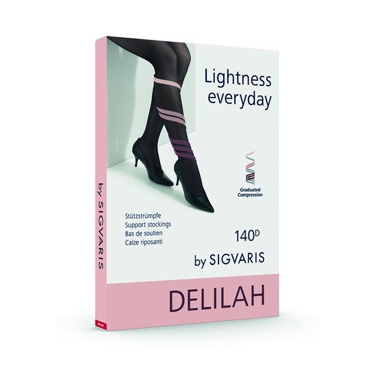 Sigvaris Delilah Media de Compresión 140D Negro TL5 1 Par