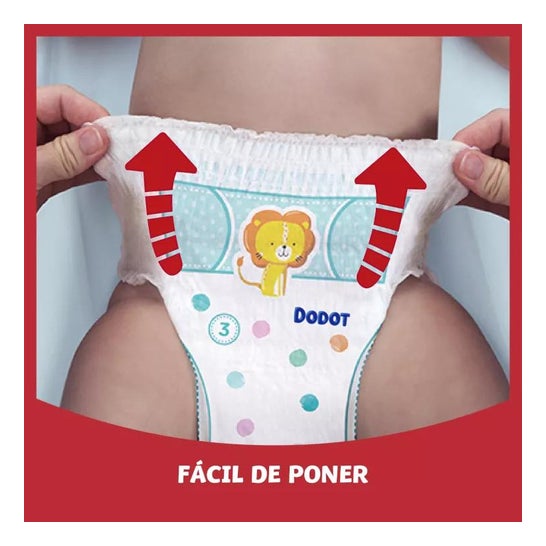 Dodot Pants Jumbo Bebé Seco Rojo Talla 5 12-17 Kg 58 uds