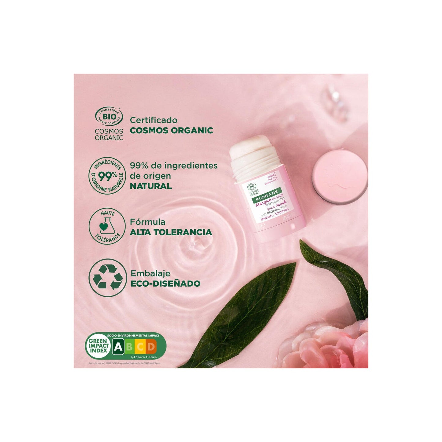 Klorane Mascarilla en Stick a la Peonía BIO 25gr