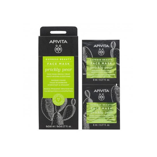Apivita Express Beauty Mascarilla Facial Calmante 6uds (2x8ml)