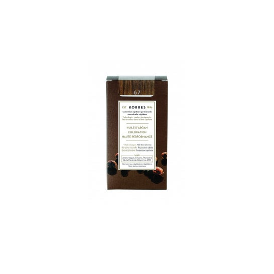 Korres Huile d'Argan Coloration 6.7 Blond Foncé Marron 50 ml