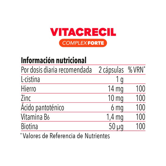 Vitacrecil Complex Forte 180 caps + Champú 100 ml