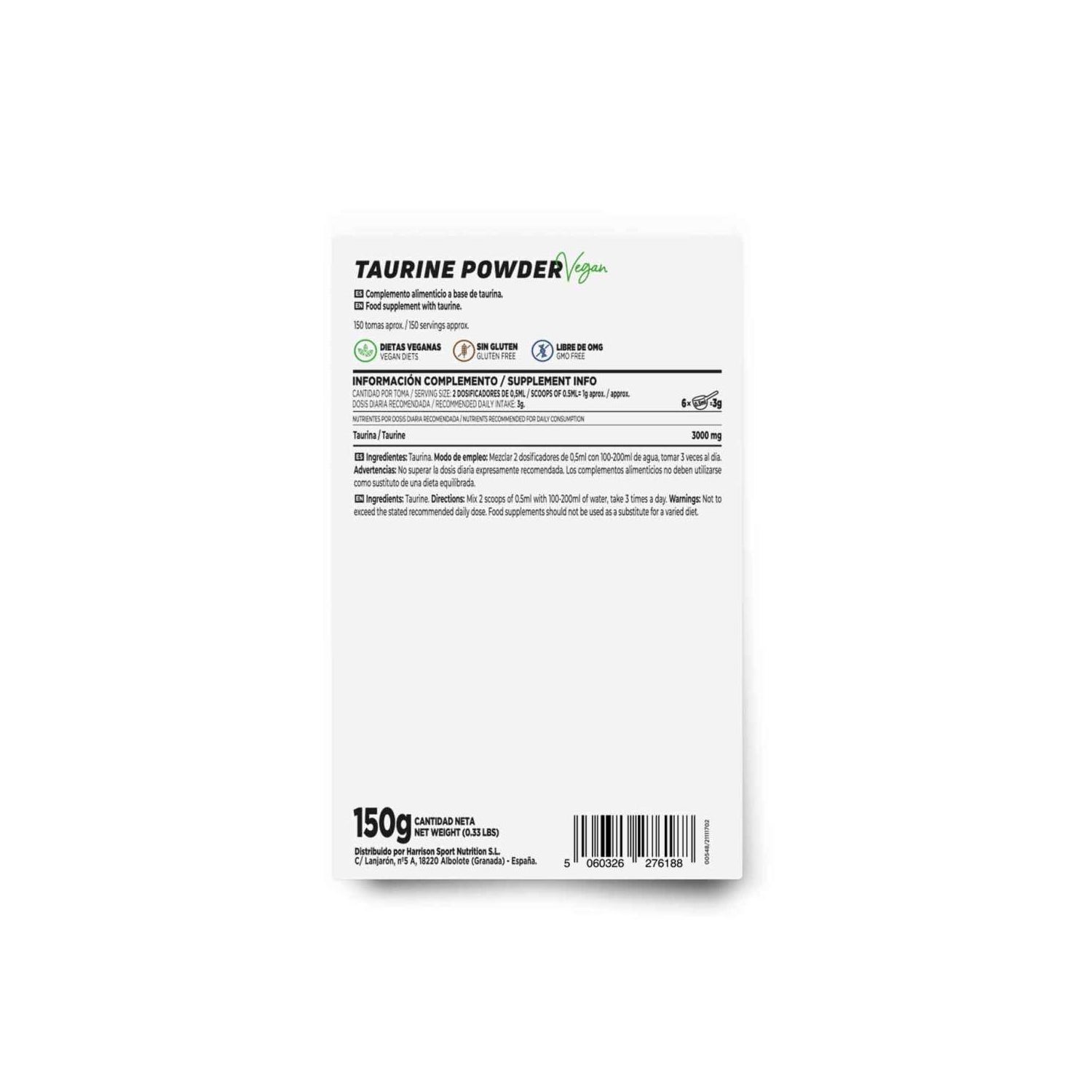 HSN L-Taurina en Polvo 150g