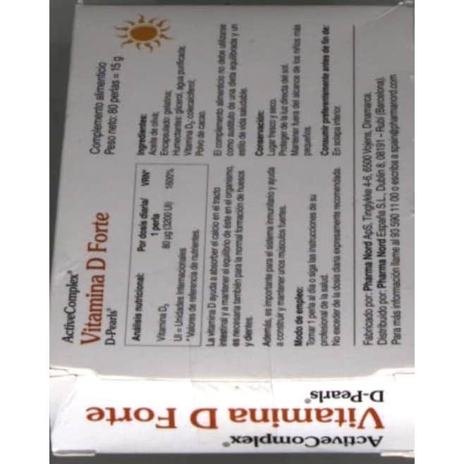 Activecomplex Vitamina D 3200Ui 80 Perlas