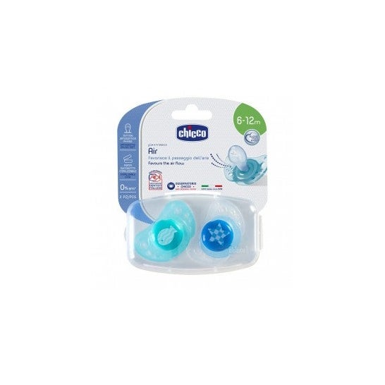 Chicco Chupete Physio Air Azul Silicona 6-12