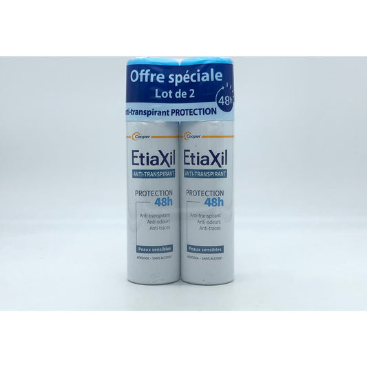 Etiaxil Desodorante Anti-transpirante Protection 48h Aerosol 2x150ml