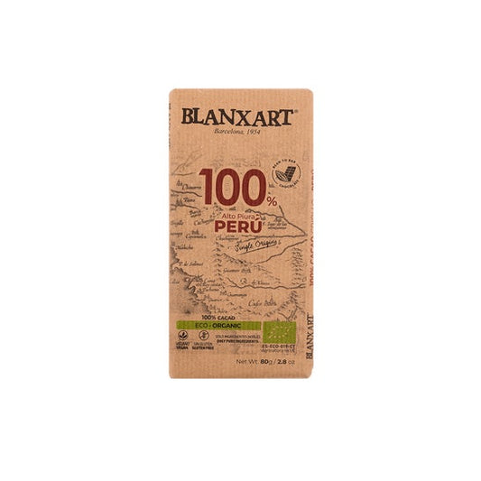 Blanxart Chocolate Negro 100% Perú Bio 80g