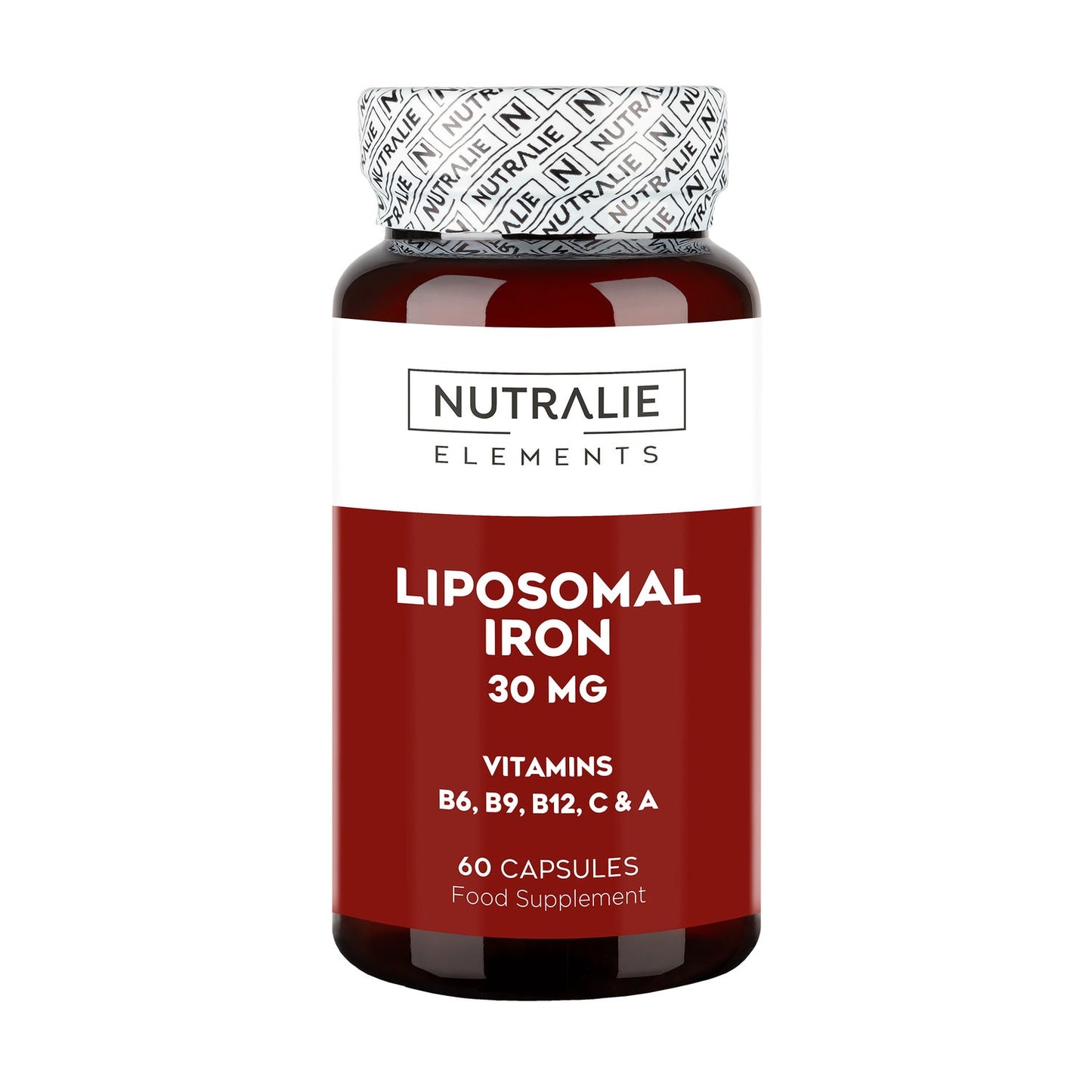 Nutralie Hierro Liposomal 30mg + Vitaminas C + A + B6 + B12 Cansancio 60caps