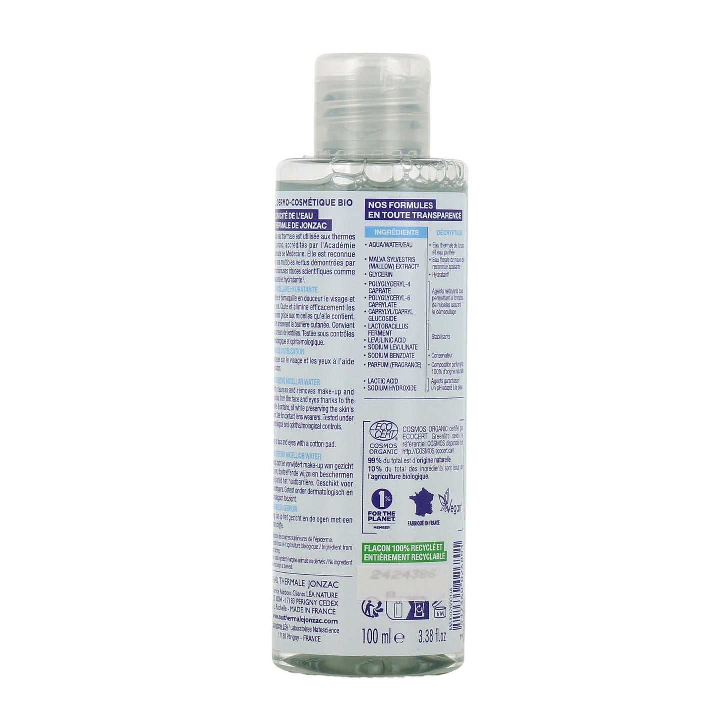 Jonzac Eau Thermale Agua Micelar Hidratante 100ml
