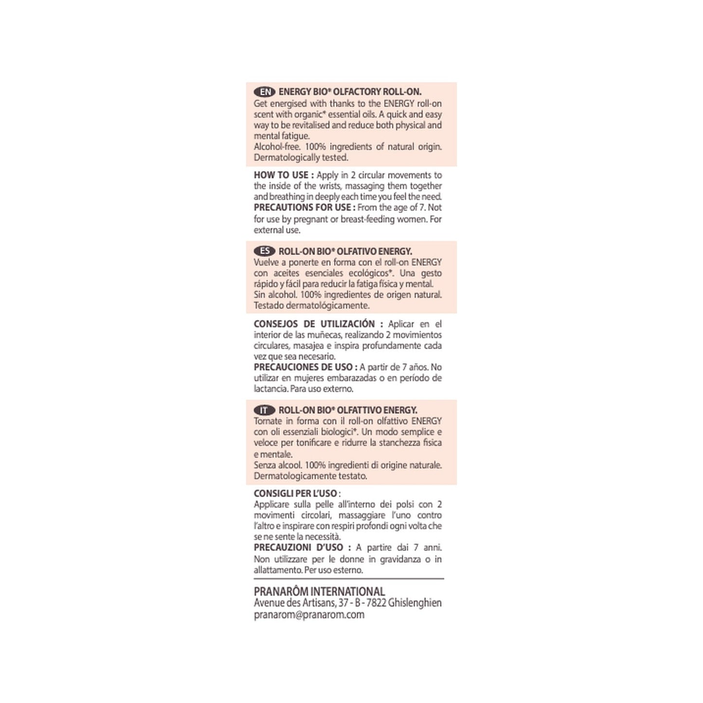 Pranarôm Aromaboost Energy Roll-On Bio 5ml