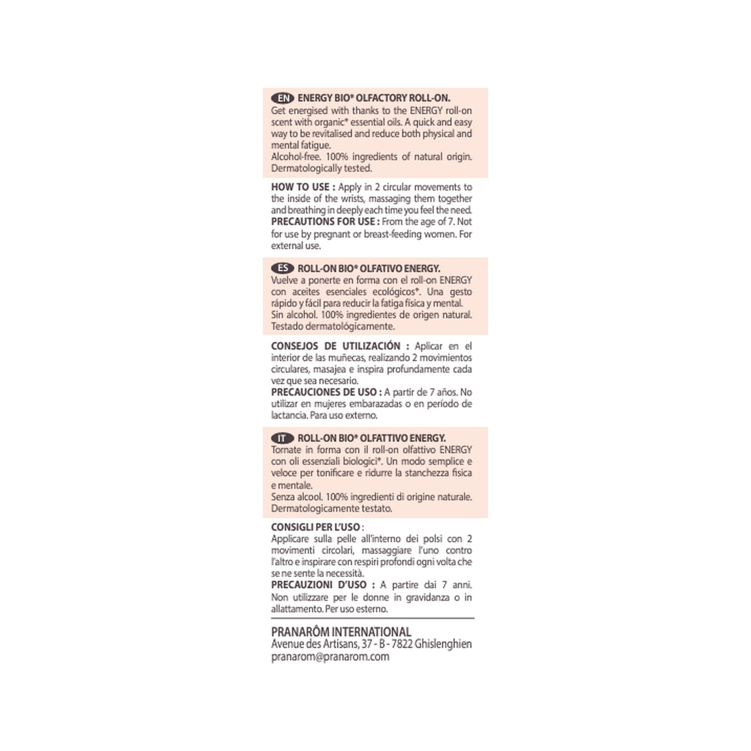Pranarôm Aromaboost Energy Roll-On Bio 5ml