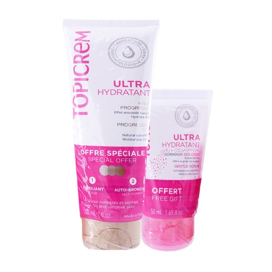Topicrem Ultra-Hidratante Bronceado Progresivo 200ml + Exfoliante 200ml