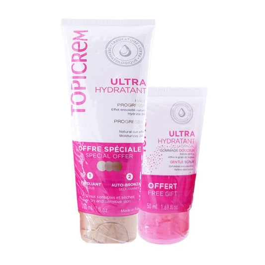 Topicrem Ultra-Hidratante Bronceado Progresivo 200ml + Exfoliante 200ml