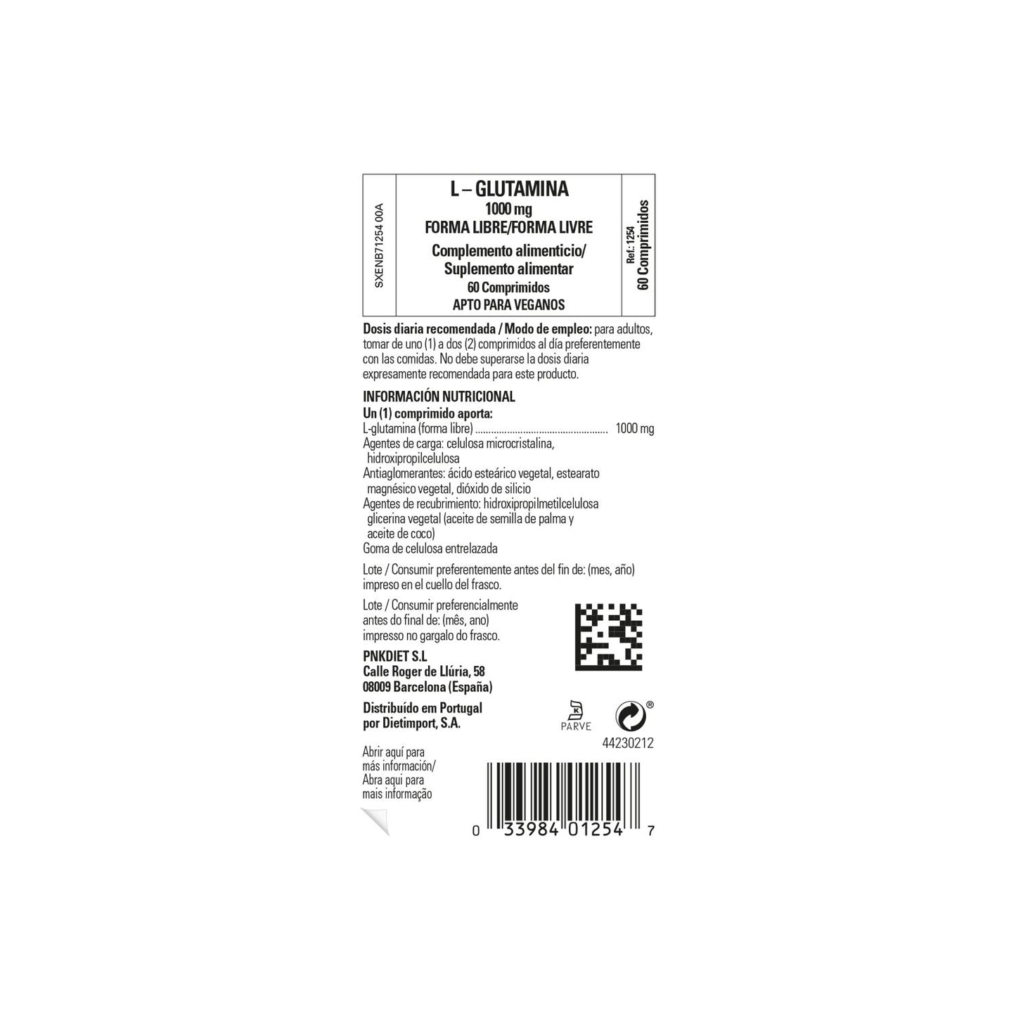 Solgar L-Glutamina 1000mg 60comp