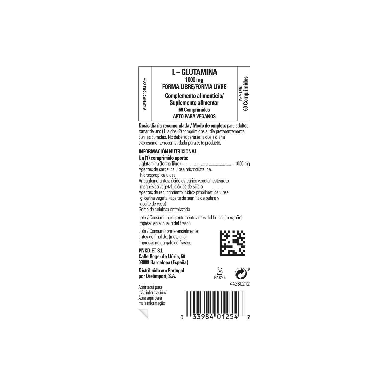 Solgar L-Glutamina 1000mg 60comp