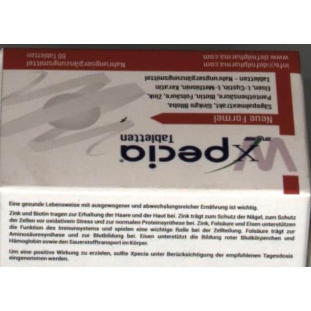 Xpecia Tablet New Formula Hair Mujeres 60 Tabletas