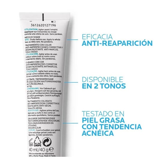 La Roche-Posay Effaclar Duo + M Unifiant Tono Medio 40ml
