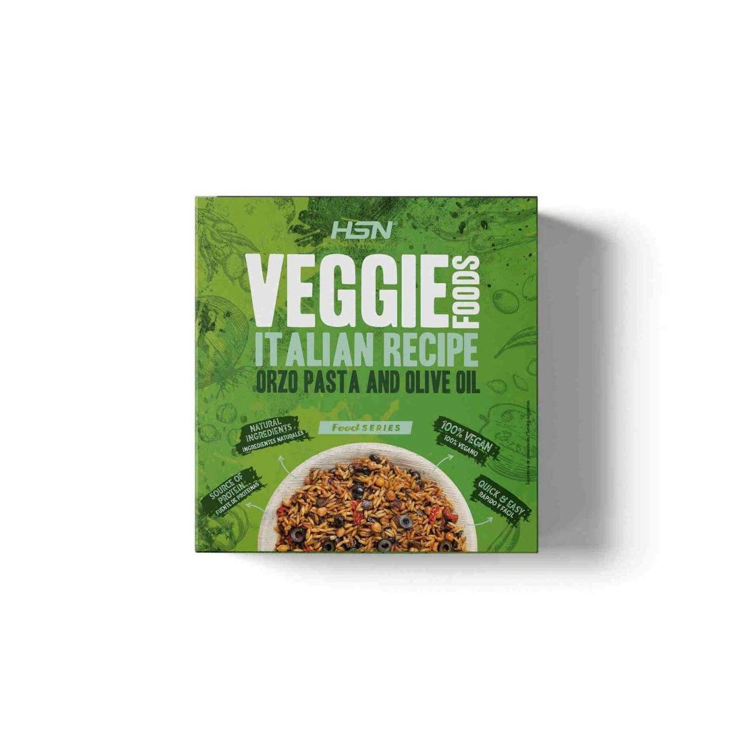 HSN Plato Preparado Estilo Veggie Pasta Orzo con Aceite de Oliva Estilo Italiano 280 g