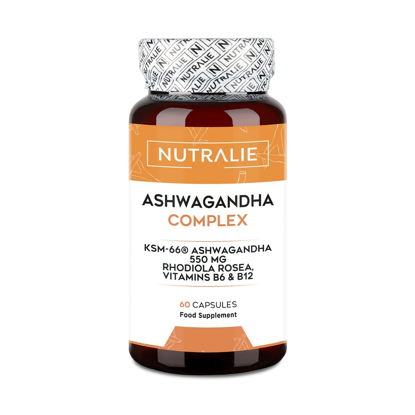Nutralie Ashwagandha Complex + Vitaminas B6, B12 y Rodiola 60caps