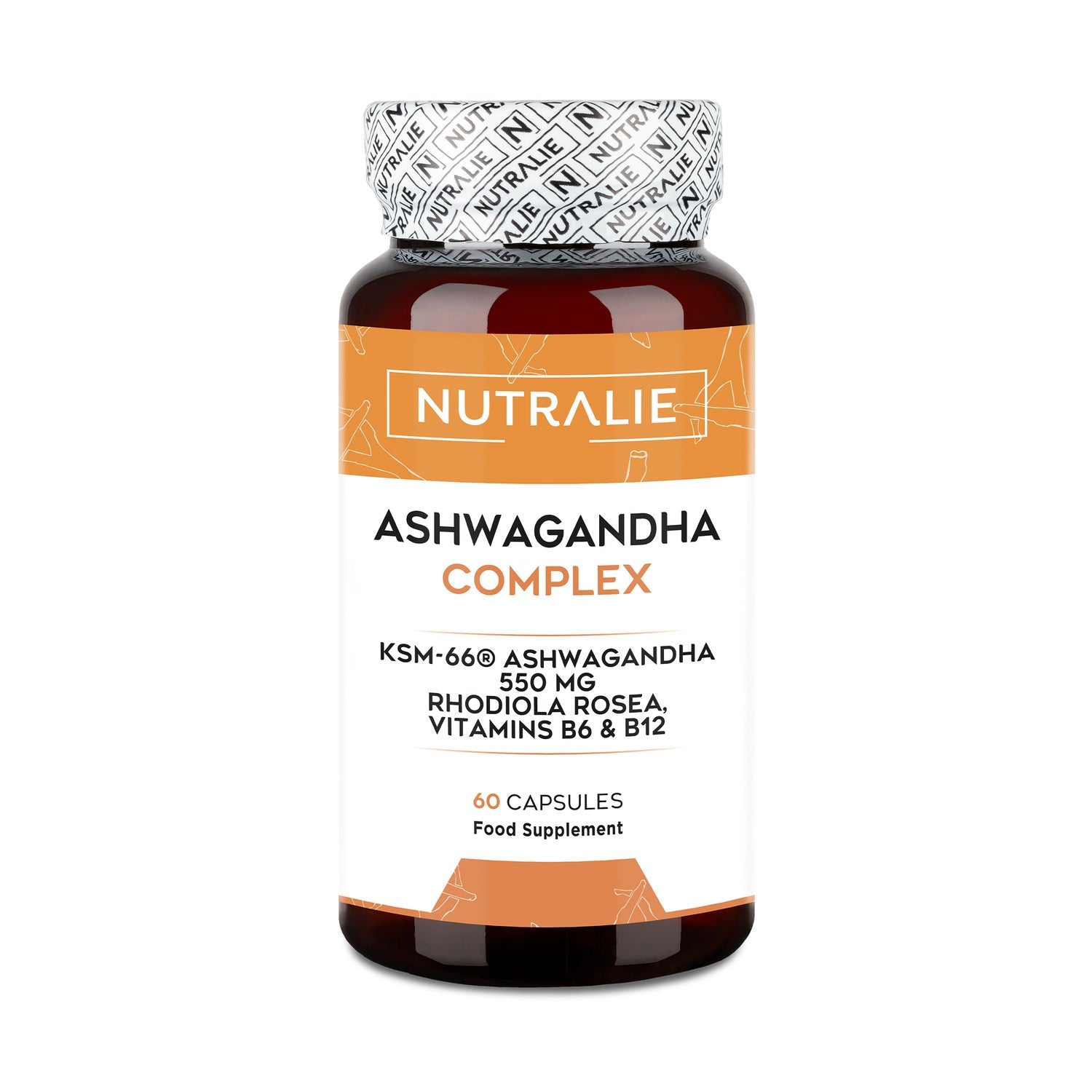 Nutralie Ashwagandha Complex + Vitaminas B6, B12 y Rodiola 60caps