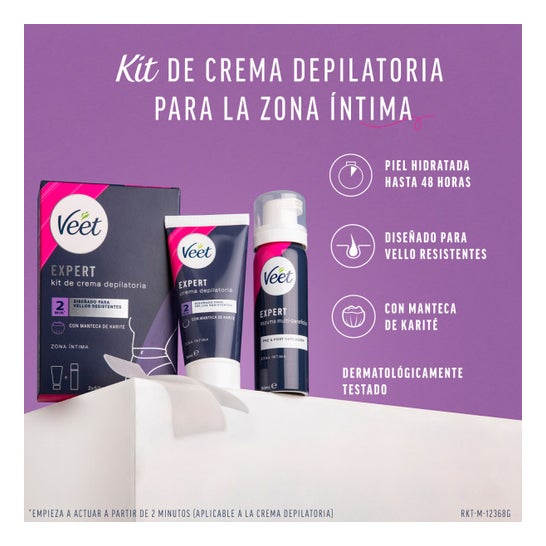 Veet Expert Kit Crema Depilatoria Zona Íntima