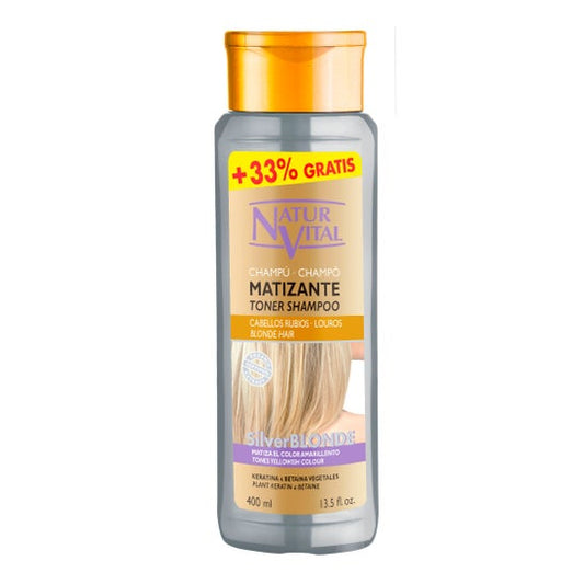 NaturVital Champú Matizante Silver Blonde 400ml