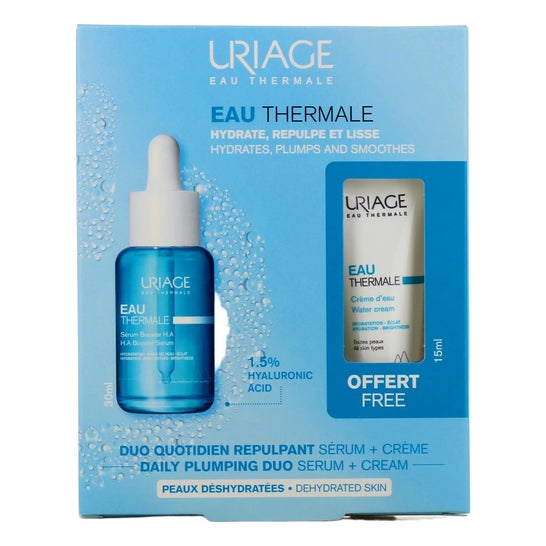 Uriage Pack Eau Thermale Sérum Booster H.A 30 ml + Crema de Agua 15 ml