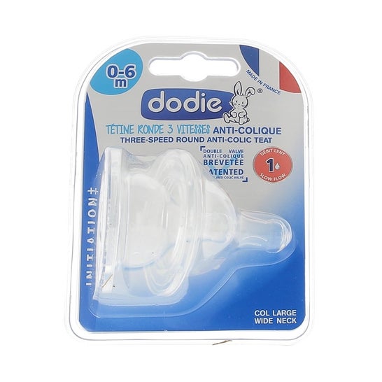 Dodie Tetinas de Initiation+ Anticólicos Flujo Lento 2 uds