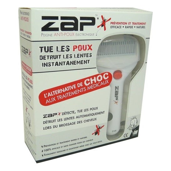 Zap Z100 peine electrónico lendrera antipiojos 1ud