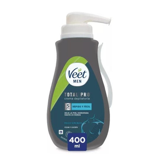 Veet Men Total Pro Crema Depilatoria Piel Sensible 400ml