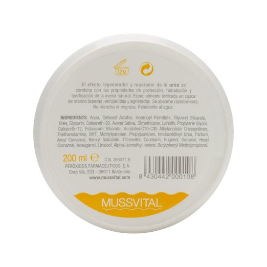 Mussvital crema de manos hidratante 200ml