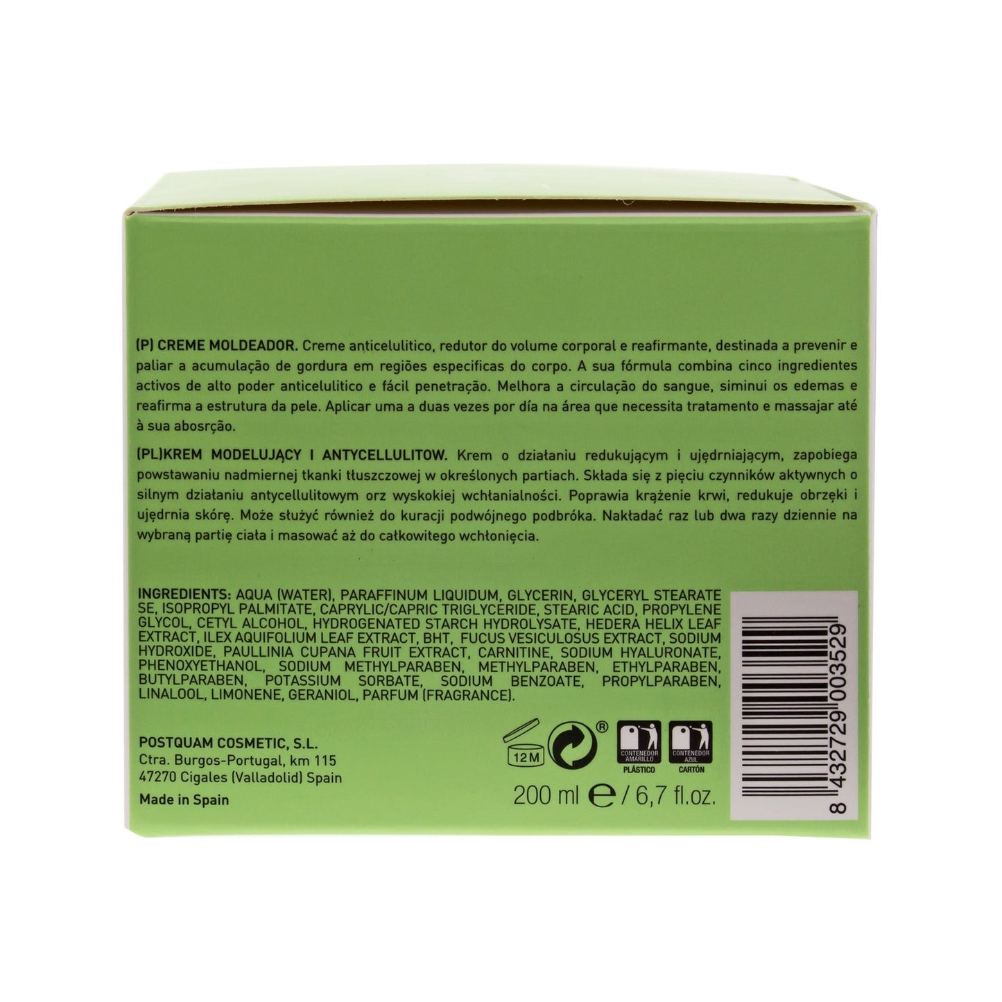 Postquam crema moldeadora corporal 200ml