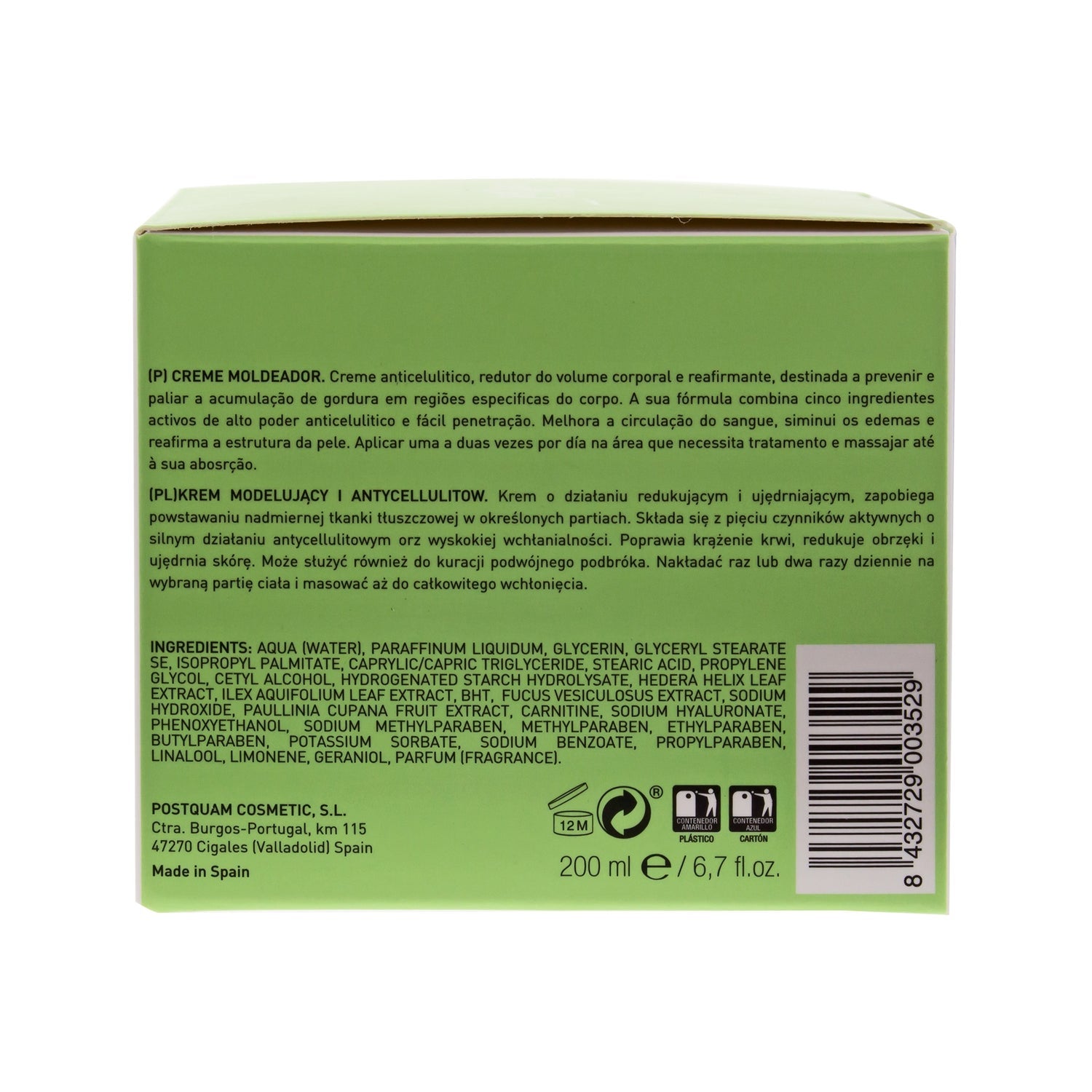 Postquam crema moldeadora corporal 200ml