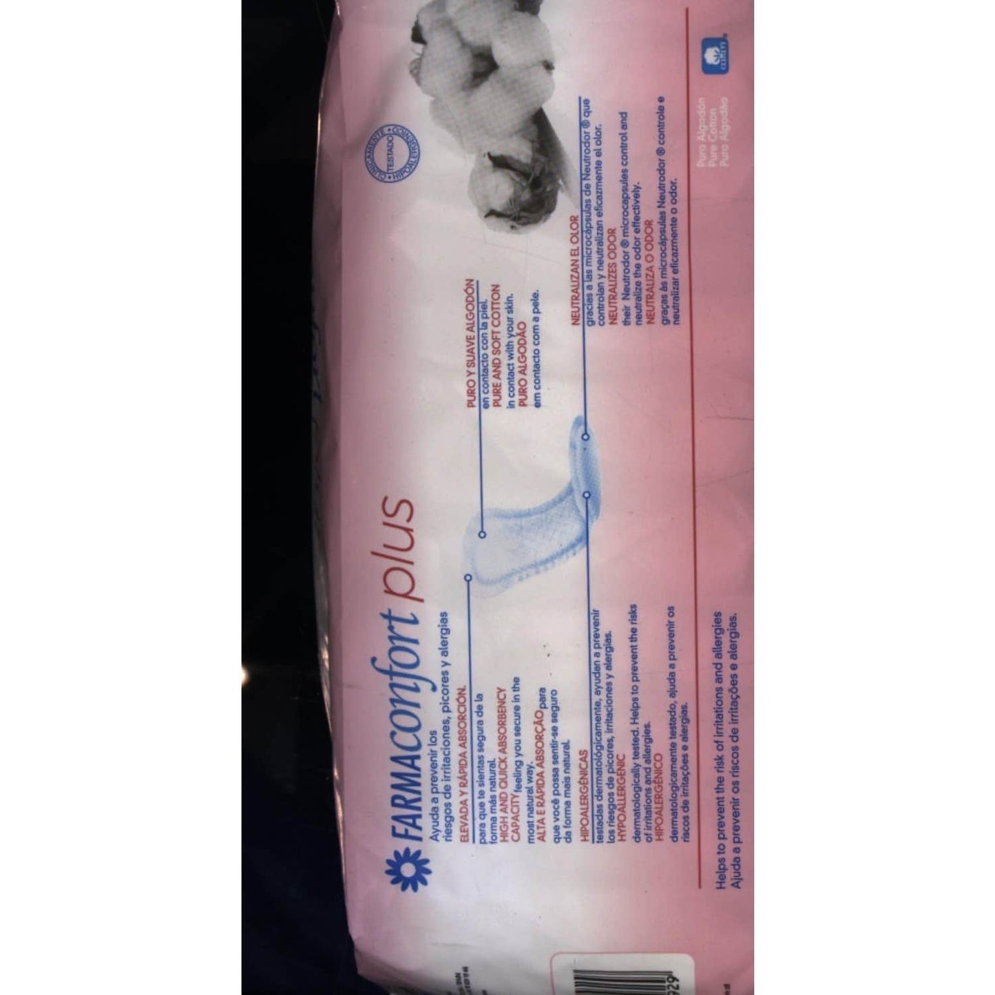 Farmaconfort Plus compresas normales algodón 12uds